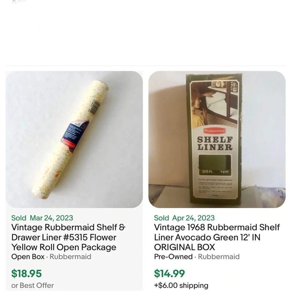 Vtg Rubbermaid shelf paper Smooth & easy light adhesive Geese NOS sealed